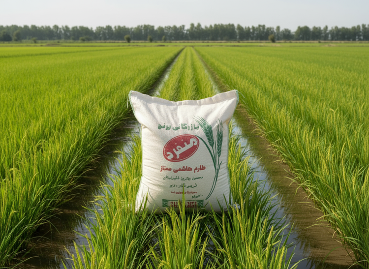 شالیزارهای سرسبز فریدونکنار محل کشت مستقیم برنج طارم هاشمی اعلا منفرد